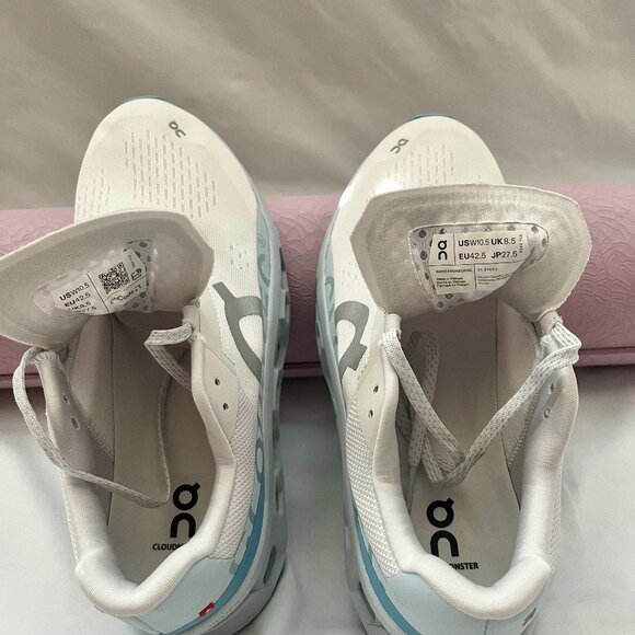 On Cloudmonster Blue and White Women’s Size 10.5 - Never worn outside - Picture 5 of 7